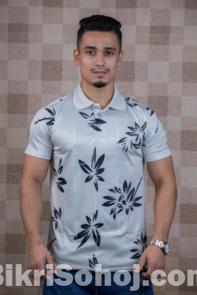 Premium Quality Exclusive Printed Half Polo shirt For Men